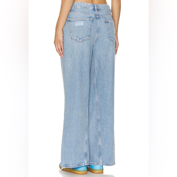 Ganni - Rigid Denim Jozey Jean in Light Blue Vintage - Picture 3 of 5